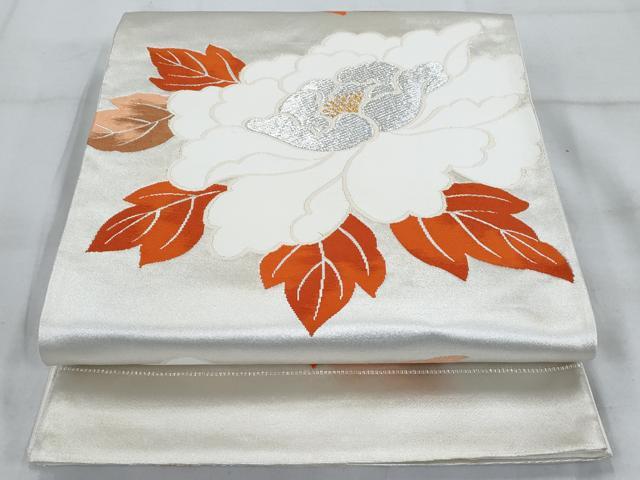 平和屋着物◎六通柄袋帯 唐織 牡丹文 金銀糸 正絹 逸品 AAAS5757cx