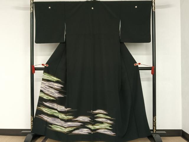 平和屋着物■豪華黒留袖 霞文 正絹 逸品 AAAS6601rz