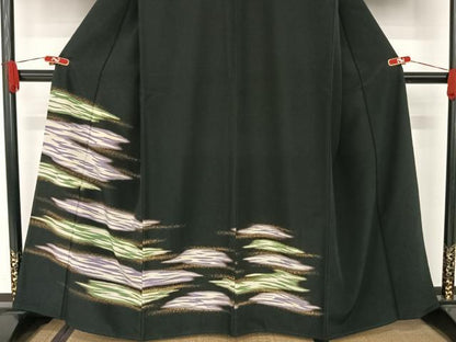 平和屋着物■豪華黒留袖 霞文 正絹 逸品 AAAS6601rz
