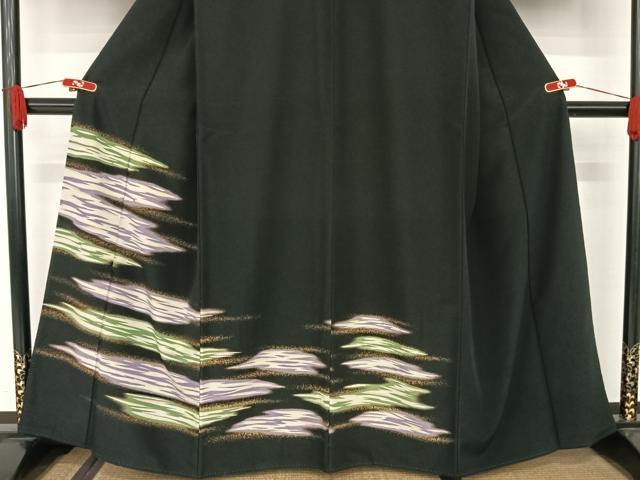 平和屋着物■豪華黒留袖 霞文 正絹 逸品 AAAS6601rz