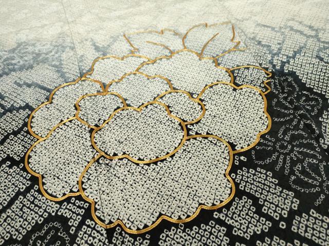 平和屋着物●豪華振袖 総絞り 駒刺繍 舞花文 正絹 逸品 AAAS6621ck