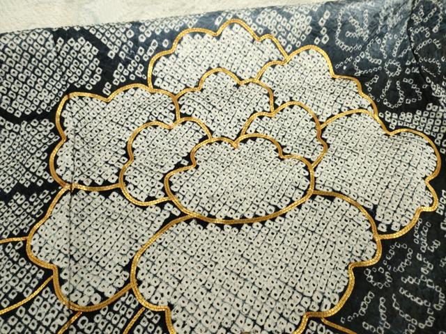 平和屋着物●豪華振袖 総絞り 駒刺繍 舞花文 正絹 逸品 AAAS6621ck