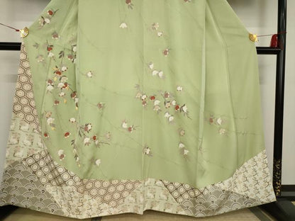 平和屋着物●訪問着 駒刺繍 吉祥橘文 金彩 正絹 逸品 AAAS6668ck