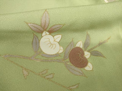 平和屋着物●訪問着 駒刺繍 吉祥橘文 金彩 正絹 逸品 AAAS6668ck