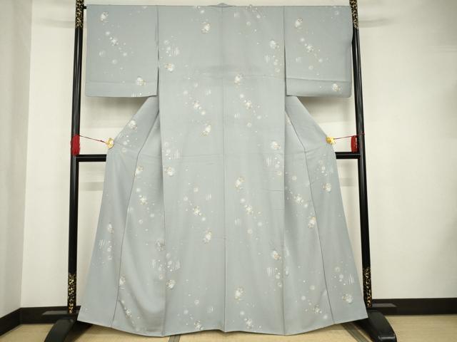 平和屋着物●上質な小紋 舞花文 蛍暈し 正絹 逸品 AAAS6669ck