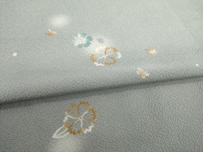 平和屋着物●上質な小紋 舞花文 蛍暈し 正絹 逸品 AAAS6669ck