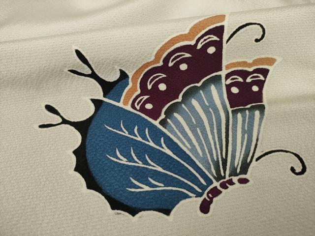 平和屋着物●豪華振袖 紅型 流水風景花鳥文 正絹 逸品 AAAS6720ck