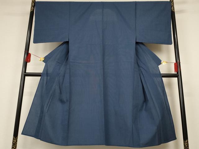 平和屋着物∴夏物 男性 浴衣 青藍色 綿 逸品 AABC2220ma