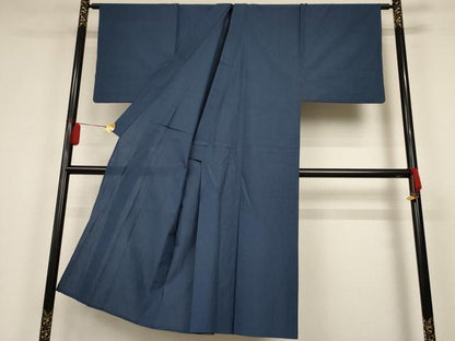 平和屋着物∴夏物 男性 浴衣 青藍色 綿 逸品 AABC2220ma