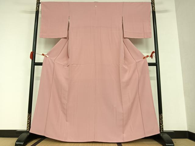 平和屋着物■上質な色無地　石竹色　正絹　逸品　未使用　AAAS7295zg