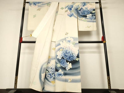 平和屋着物▽訪問着 単衣 舞花文 金銀彩 正絹 逸品 AAAS7437iu