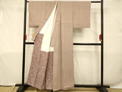 平和屋着物■上質な小紋 草花文 正絹 逸品 AAAS8067fw