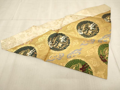 平和屋本店■打敷 三角 龍 金襴 法衣 寺院 仏具 仏教 僧侶 神職 装束 AAAS8332ja