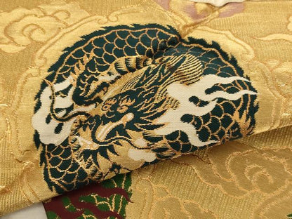 平和屋本店■打敷 三角 龍 金襴 法衣 寺院 仏具 仏教 僧侶 神職 装束 AAAS8332ja