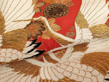 平和屋本店●色打掛　和装　婚礼　結婚式　花嫁　神社挙式　唐織　飛鶴花文　金糸　逸品　AAAS8389ja