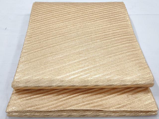 平和屋着物◎全通柄袋帯 斜縞 金糸 正絹 逸品 AAAS8558cx
