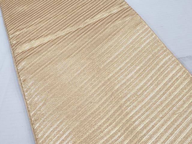 平和屋着物◎全通柄袋帯 斜縞 金糸 正絹 逸品 AAAS8558cx
