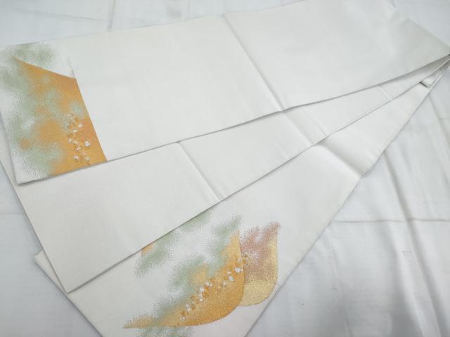 平和屋着物◎太鼓柄袋帯 遠山風景文 金銀糸 正絹 逸品 AAAS8612cx