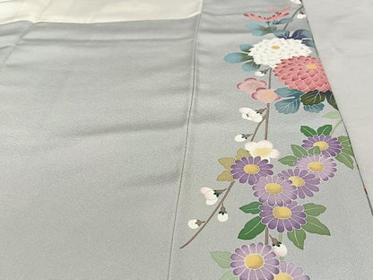 平和屋着物●豪華振袖 友禅 作家物 正道 花車文 暈し染め 正絹 逸品 AAAT0211zg