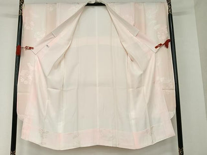 平和屋着物●豪華振袖・長襦袢(袷)セット 駒刺繍 舞桜 金彩 金通し地 正絹 逸品 未使用 AAAT0233zg