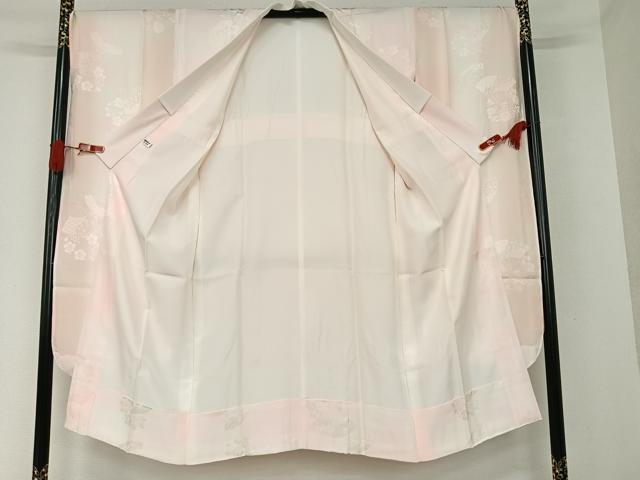 平和屋着物●豪華振袖・長襦袢(袷)セット 駒刺繍 舞桜 金彩 金通し地 正絹 逸品 未使用 AAAT0233zg