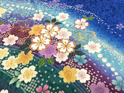 平和屋着物●豪華振袖・長襦袢(袷)セット 駒刺繍 舞桜 金彩 金通し地 正絹 逸品 未使用 AAAT0233zg
