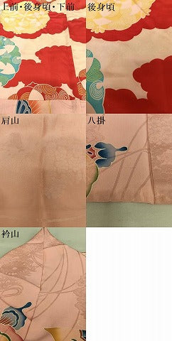 平和屋着物●アンティーク 大正ロマン 振袖 舞蝶文 正絹 逸品 AAAT0532zg