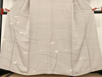 平和屋着物●極上 訪問着 訪問着 友禅 駒刺繍 立波文 金彩 正絹 逸品 AAAT0536zg