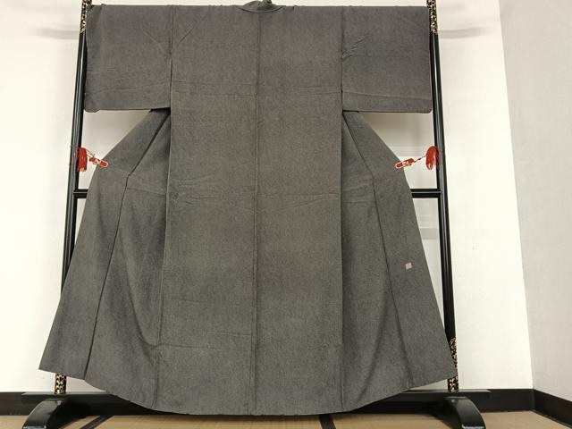 平和屋着物●江戸小紋 作家物 鮫小紋柄 黒地 正絹 逸品 AAAT0544zg