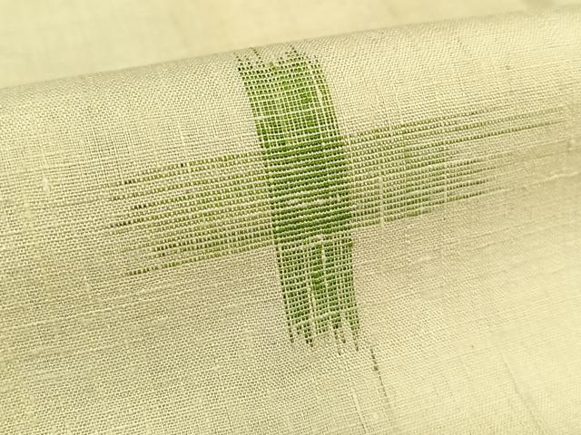 平和屋着物●上質な紬 十字絣 正絹 逸品 AAAT0569zg