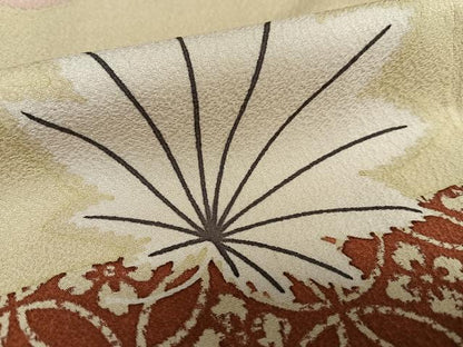 平和屋着物●染色の魔術師 染乃座・大久保玄才 そめのざ玄才 訪問着 舞葉文 正絹 逸品 AAAT0573zg