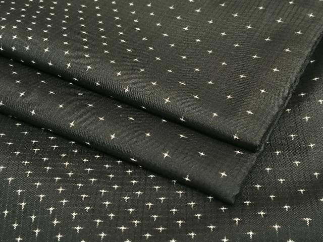 平和屋着物●本場大島紬 一元絣 黒地 正絹 逸品 AAAT0601zg