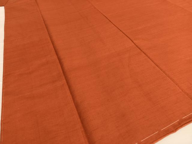 平和屋着物●菅原工房 菅原結作 漢方染紬 民芸草木染 色無地 あかね 葡萄茶色 反端付き 正絹 逸品 AAAT0610zg