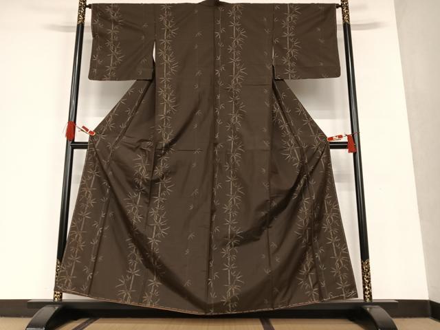 平和屋着物●本場大島紬　笹竹文　正絹　逸品　未使用　AAAT0638zg