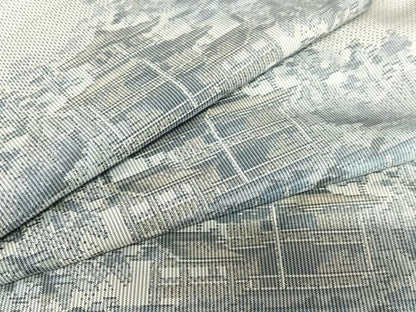 平和屋着物●本場大島紬 白大島 風景草花文 正絹 逸品 AAAT0644zg