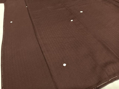平和屋着物●上質な小紋 絞り 雪 正絹 逸品 AAAT0646zg