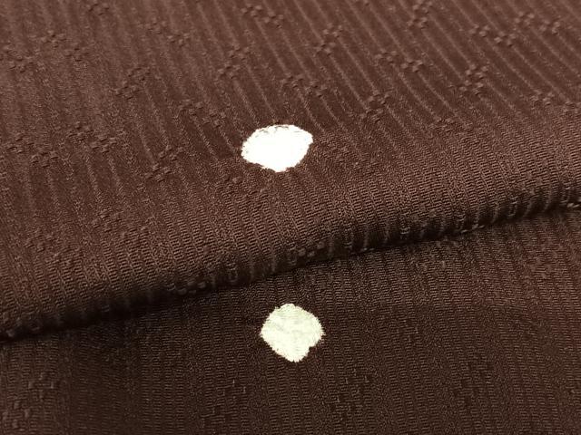 平和屋着物●上質な小紋 絞り 雪 正絹 逸品 AAAT0646zg