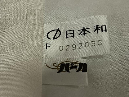 平和屋着物●上質な小紋 絞り 雪 正絹 逸品 AAAT0646zg