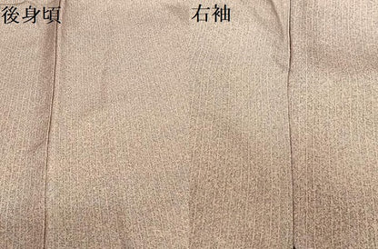 平和屋着物●訪問着　手描き　型染め　更紗花文　正絹　逸品　AAAT0658zg