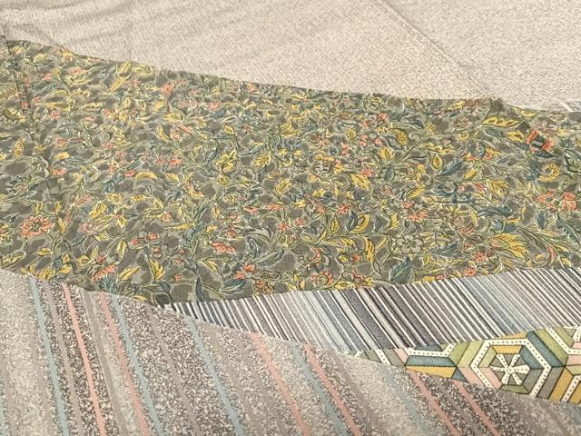 平和屋着物●訪問着　手描き　型染め　更紗花文　正絹　逸品　AAAT0658zg