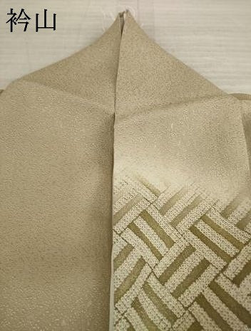 平和屋着物●訪問着 刺繍 網目草花文 金糸 正絹 逸品 AAAT0905ck