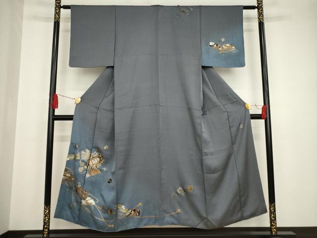 平和屋着物●TOKI志すい キモノモードオリジナルブランド 訪問着 器物文 鏡 櫛 簪 暈し染め 金銀彩 正絹 逸品 AAAT0907ck