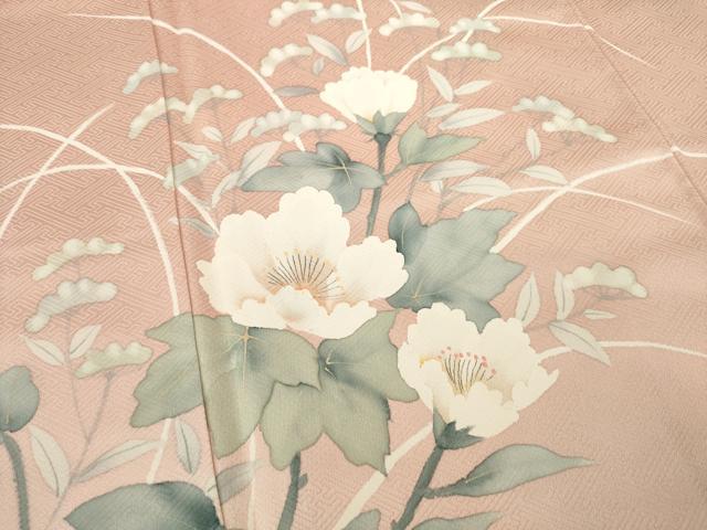 平和屋着物●創業140年　小糸染芸の四代目　小糸敏　訪問着　枝花文　暈し染　金彩　正絹　逸品　未使用　AAAT0917ck