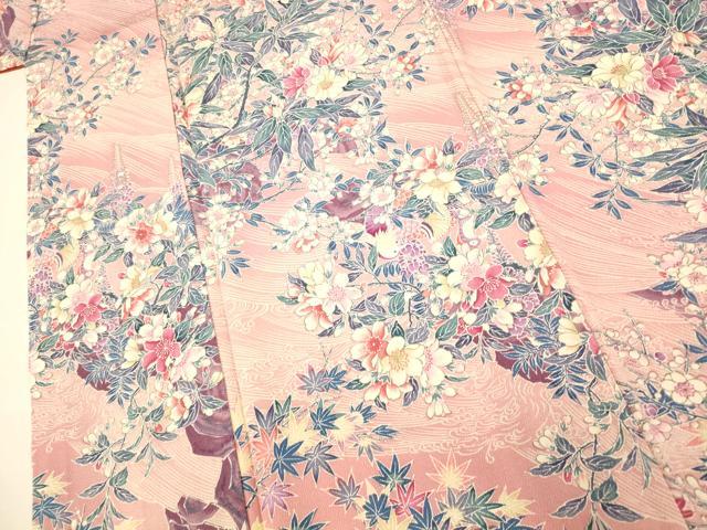 平和屋着物□上質な小紋 花鳥文 正絹 逸品 AAAT1461fw