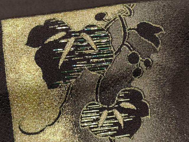 平和屋着物□訪問着 竹屋町刺繍 流水花文 双鶴 葡萄蔦
