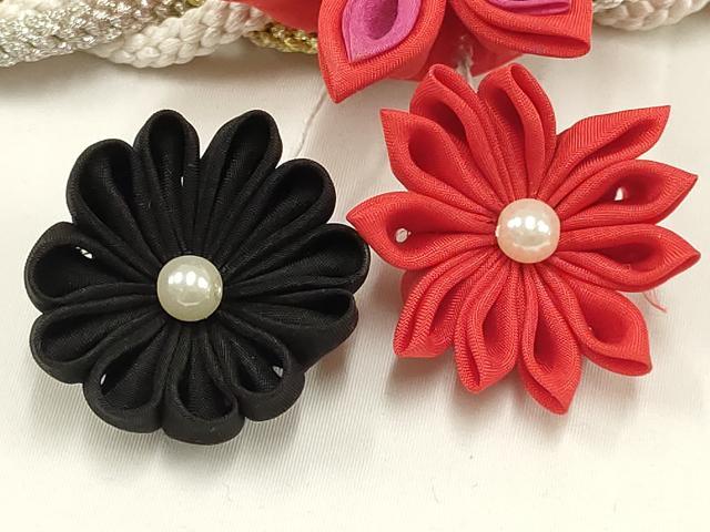 平和屋着物●和装小物 振袖用帯締め 装飾 つまみ細工 花 パール 金銀糸 逸品 AAAT2161ay