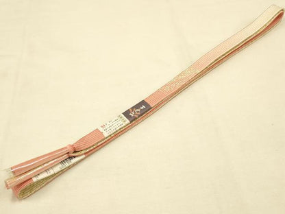 平和屋着物●和装小物 帯締め・帯揚げセット 高麗組 綾出し 金銀糸 丹後ちりめん 逸品 未使用 AAAT2166ay