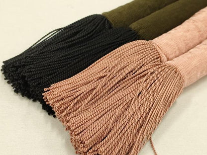 平和屋着物●和装小物　上質な帯締め2本セット　丸ぐけ　刺繍　花柄　鞠　金糸　逸品　AAAT2175ay