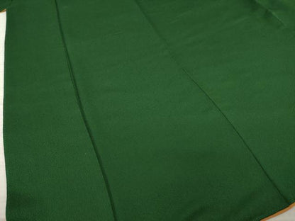 平和屋着物●豪華振袖　色無地　千歳緑色　刺繍　螺鈿　正絹　逸品　AAAT2206ck
