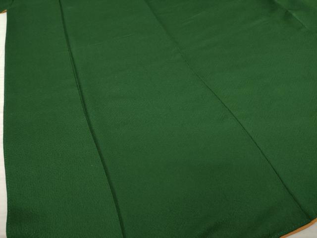 平和屋着物●豪華振袖　色無地　千歳緑色　刺繍　螺鈿　正絹　逸品　AAAT2206ck